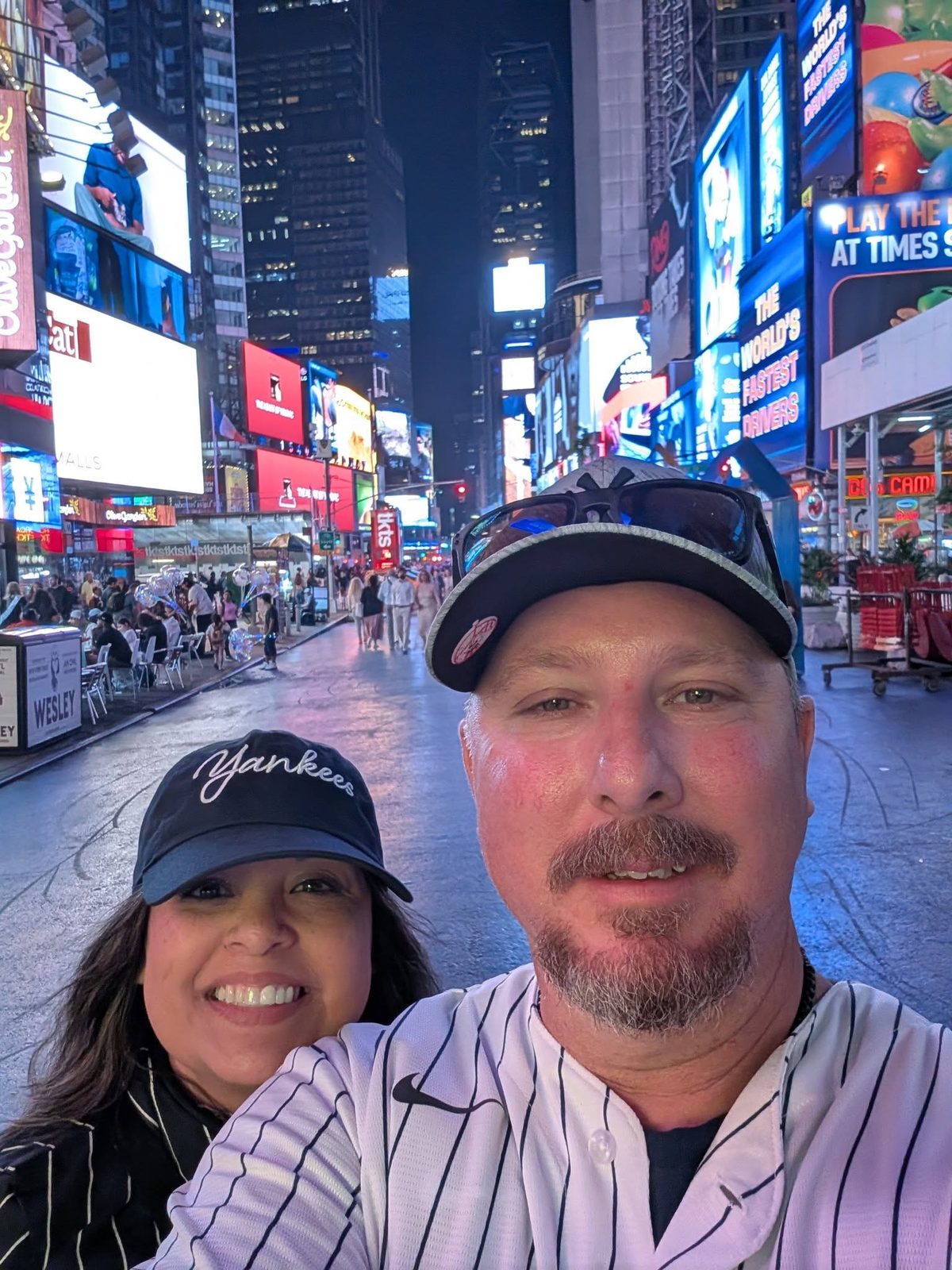 Larence and Ruthy in Times Square, New York City