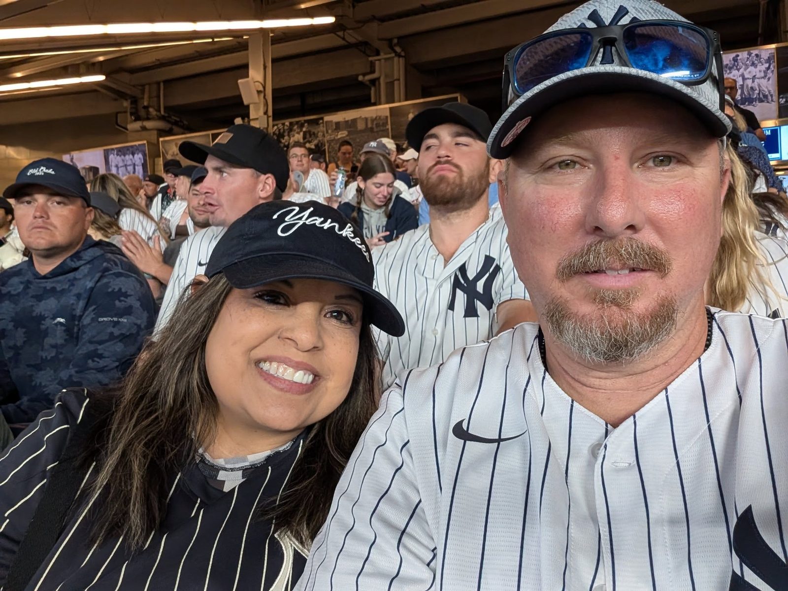 Larence and Ruthy at a New York Yankees game