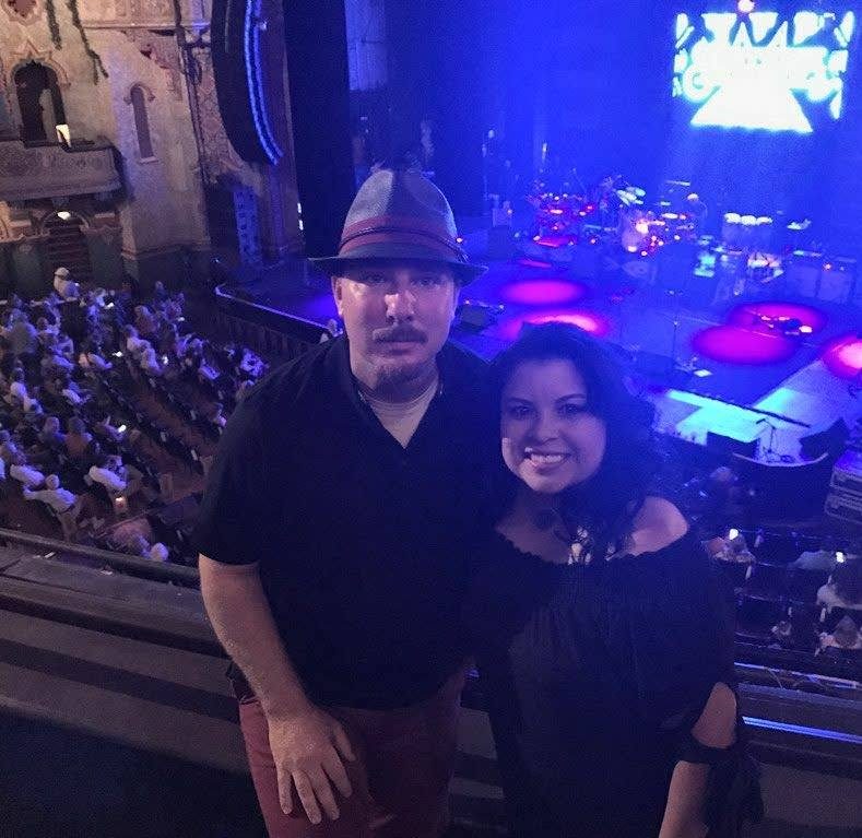 Larence and Ruthy at a Santana concert